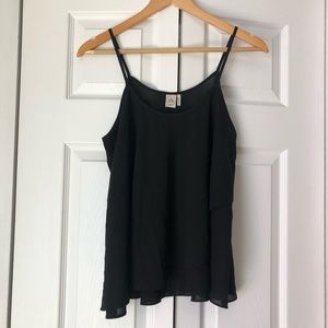black breathable dressy tank top